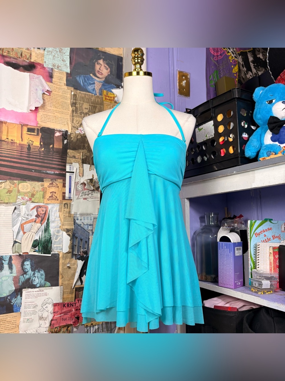 Venus Blue Halter Cover Up